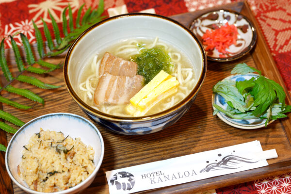 三枚肉そば定食
